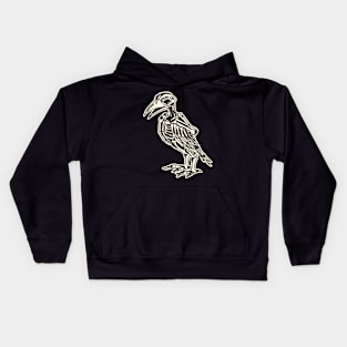 Skull Bones Bird Kids Hoodie